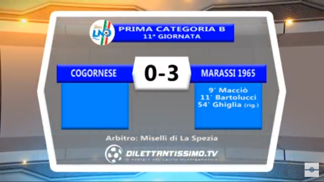 Video 1ª CATEGORIA B, Cogornese – Marassi 0-3. Interviste a Parodi e Pinasco