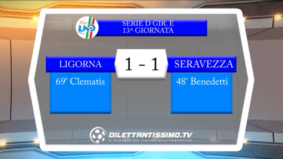 Video: Ligorna – Serravezza Pozzi 1-1, Serie D Girone E, 13^ Giornata
