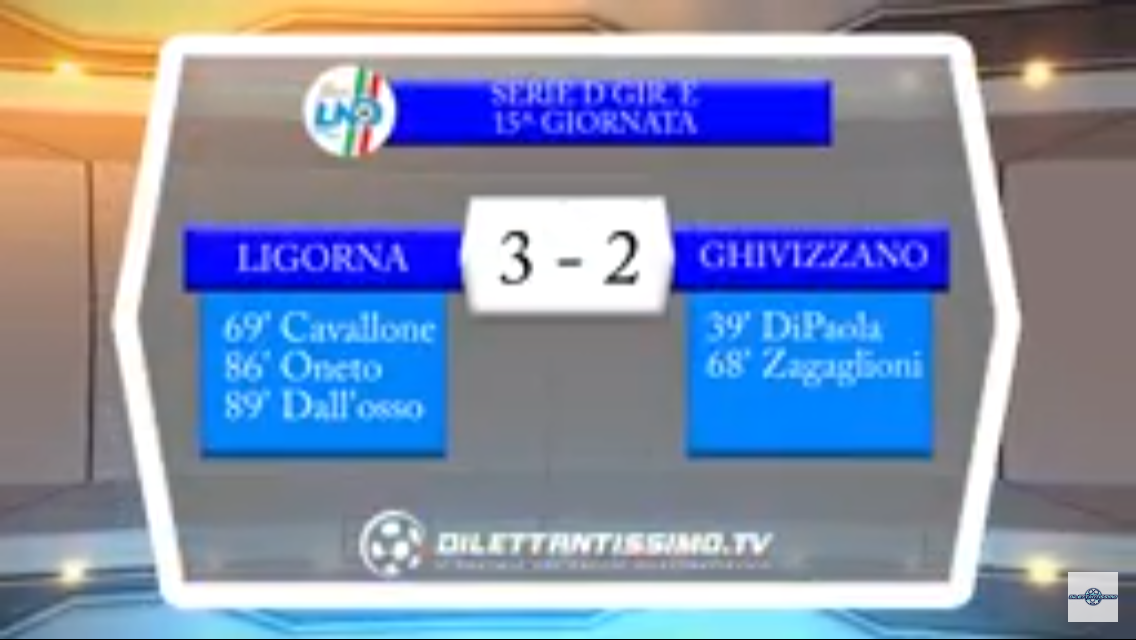 VIDEO, LIGORNA -GHIVIZZANO 3-2. Serie D Girone E. Immagini e moviola