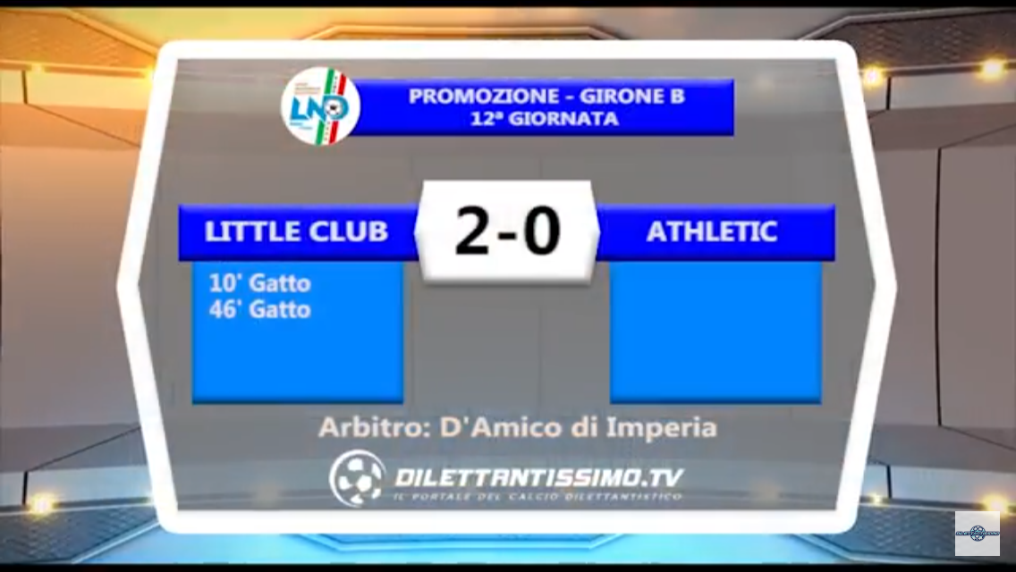 VIDEO: LITTLE CLUB-ATHLETIC 2-0. Promozione B 12ª Giornata