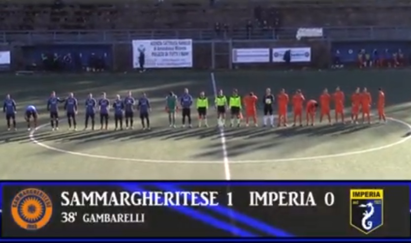 VIDEOSINTESI: SAMMARGHERITESE-IMPERIA 1-0. Eccellenza 17ª Giornata