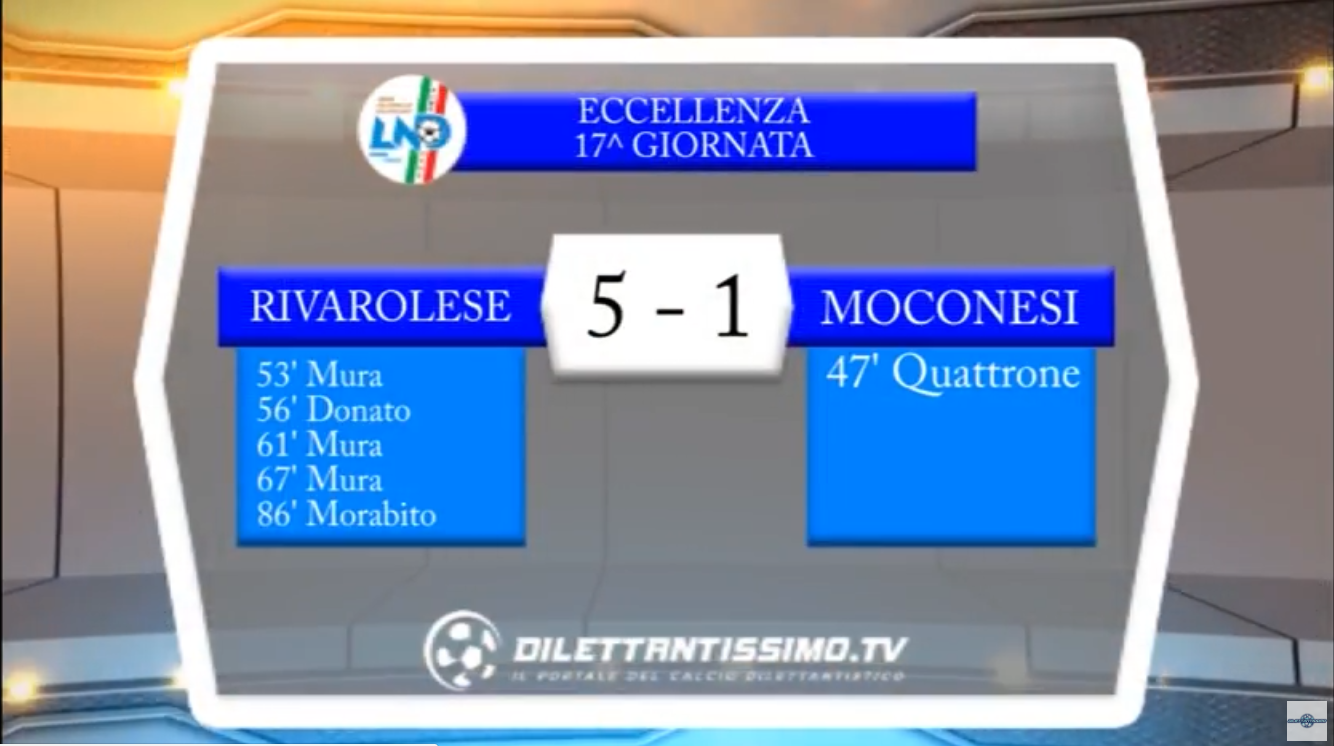 VIDEO – Eccellenza 17a giornata: Gli highlights di Rivarolese-Moconesi 5-1