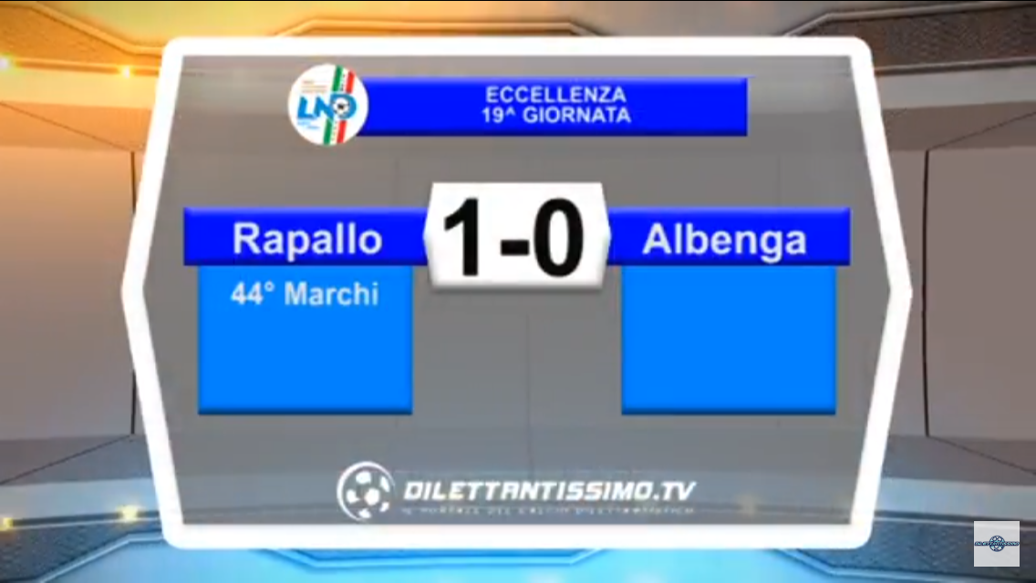 VIDEO – Eccellenza 19a giornata: Gli highlights di Rapallo-Albenga 1-0