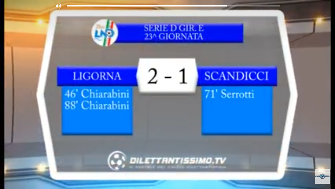 VIDEO, LIGORNA – SCANDICCI 2-1, Serie D Girone E, 23^ giornata