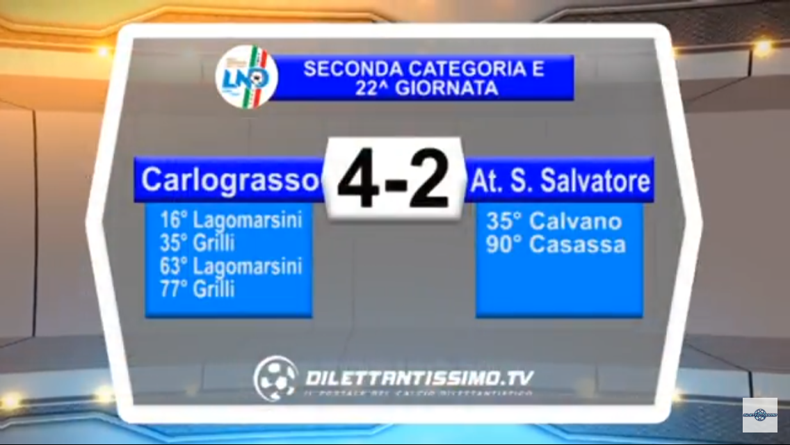 VIDEO: CARLO GRASSO-ATLETICO SAN SALVATORE 4-2. Seconda categoria E