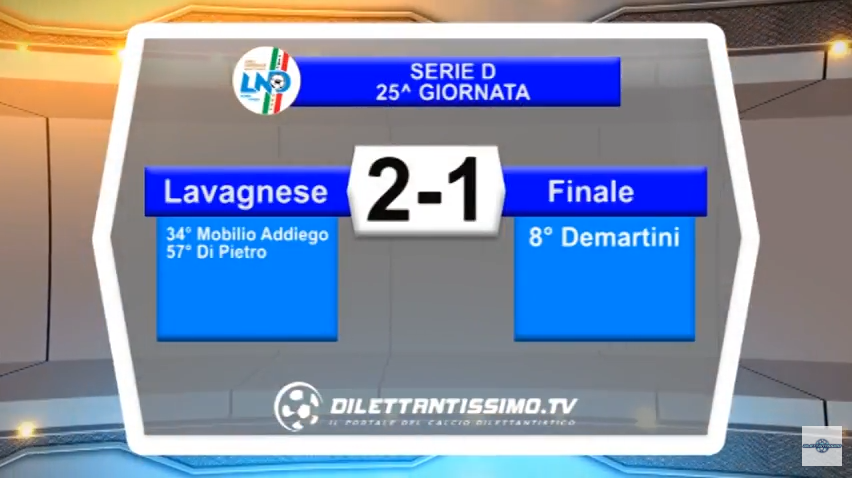 VIDEO – Serie D 25^ giornata: Gli highlights di Lavagnese-Finale 2-1