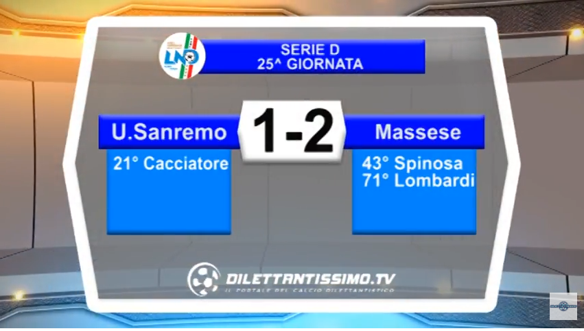 VIDEO – Serie D: Gli highlights di Sanremese – Massese 1-2