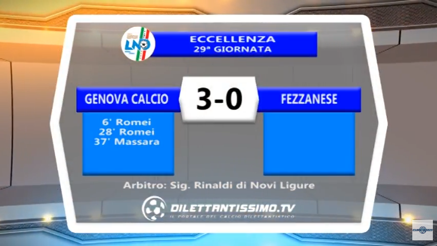 VIDEO – Gli highlights e le interviste del dopo partita di Genova Calcio-Fezzanese 3-0