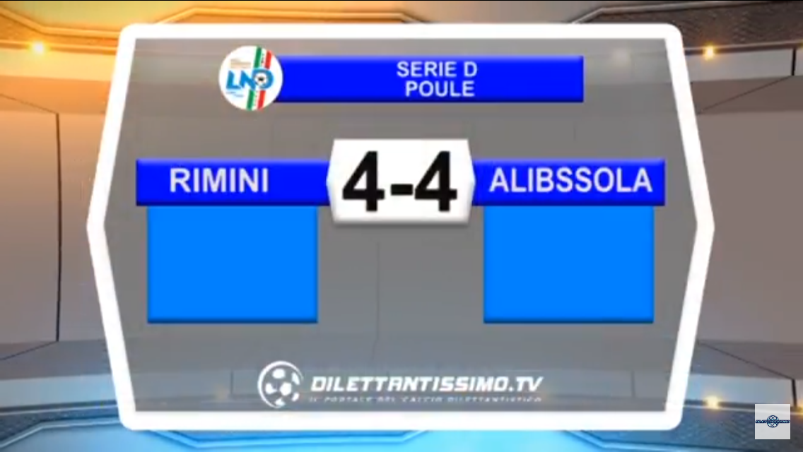 VIDEO: RIMINI -ALBISSOLA 4-4. Poule scudetto