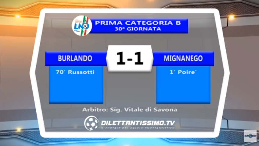 VIDEO – Prima B: Gli highlights di Burlando-Mignanego 1-1