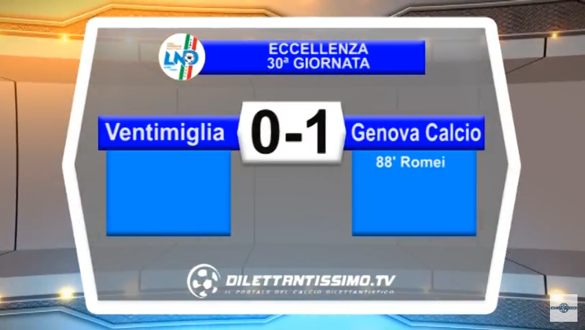 VIDEO – Eccellenza: Gli highlights di Ventimiglia-Genova Calcio 0-1