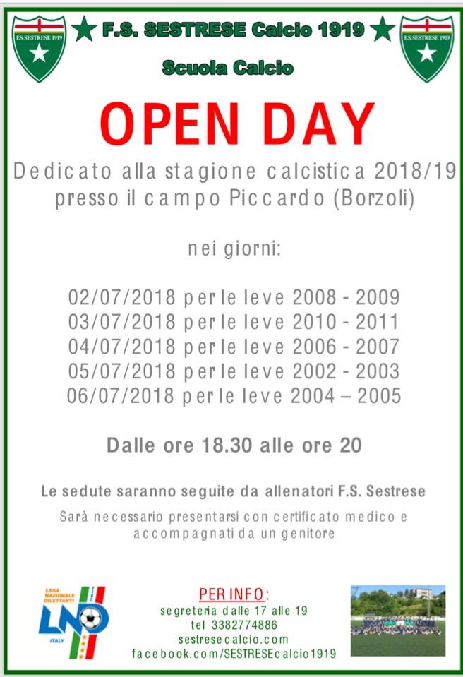 GLI OPEN DAY DELLA SESTRESE