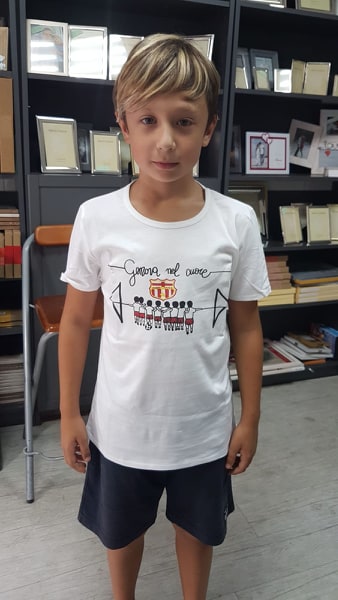 I Piccoli dell’Anpi Casassa in campo con la maglia “Genova nel Cuore”