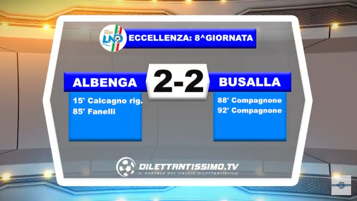 VIDEO – ECCELLENZA: Il servizio di Albenga-Busalla 2-2