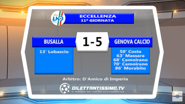 VIDEO – Eccellenza: Il servizio di Busalla-Genova Calcio 1-5
