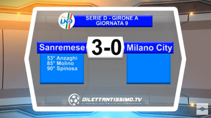 VIDEO – Serie D: Il servizio di Sanremese – Milano City 3-0