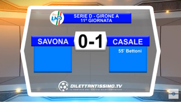 VIDEO – Serie D: Il servizio di Savona-Casale 0-1