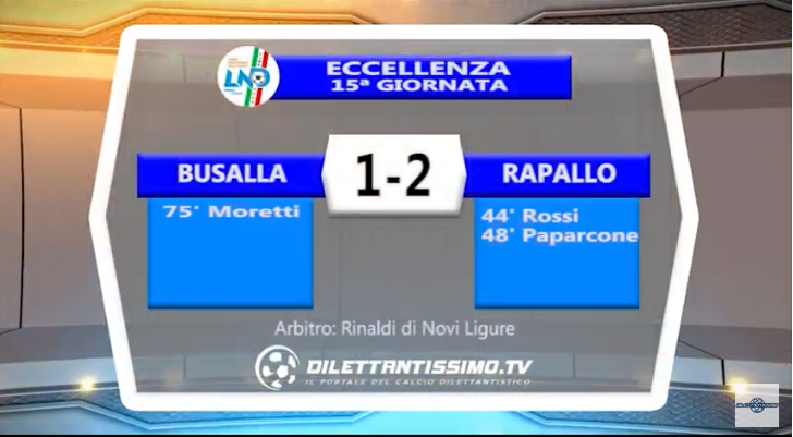 VIDEO – Eccellenza: Il servizio di Busalla-Rapallo 1-2