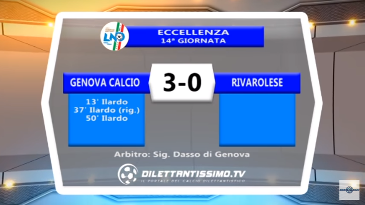 VIDEO- Eccellenza: Il servizio di Genova Calcio-Rivarolese 3-0