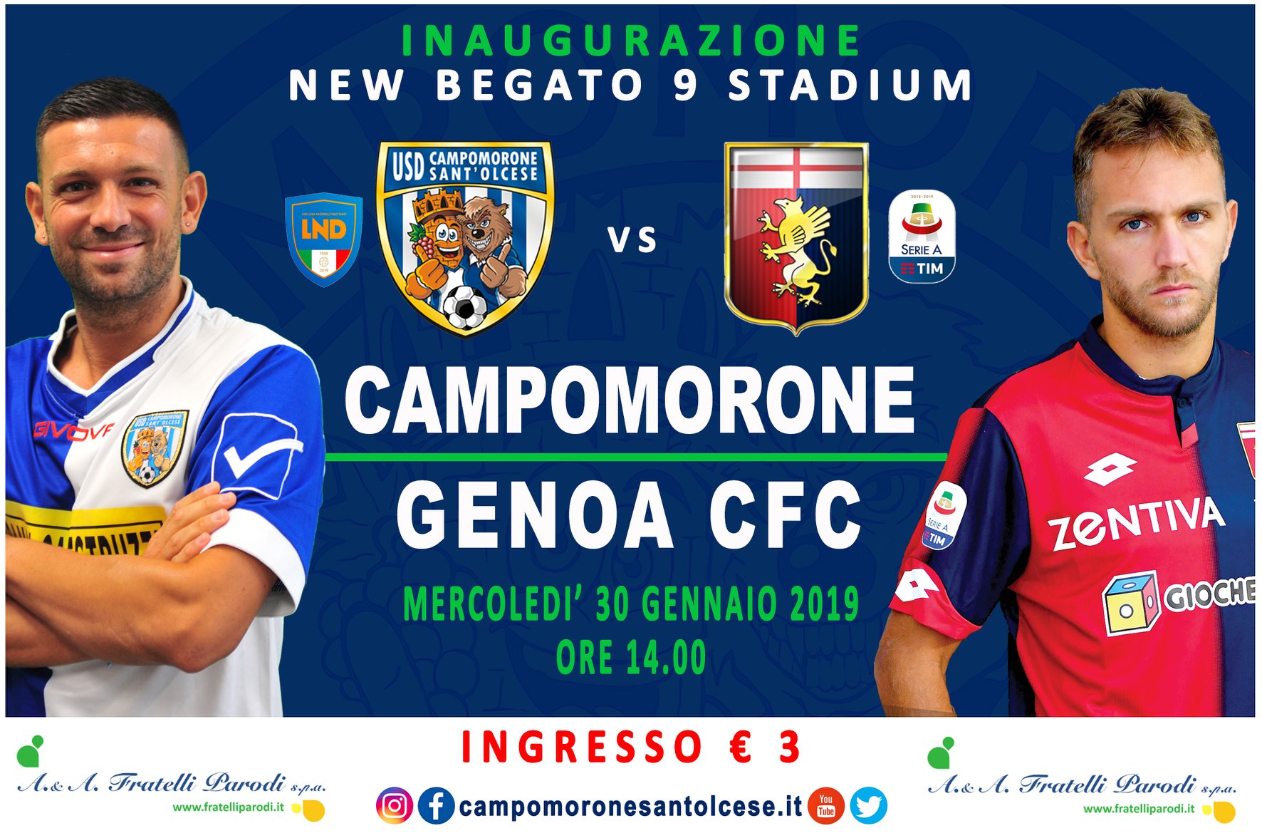 Begato9 Stadium: l’inaugurazione ufficiale slitta a causa dell’allerta neve