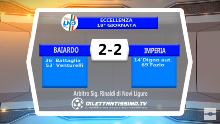 VIDEO – Eccellenza: Il servizio di Baiardo-Imperia 2-2 (e i due episodi contestati)