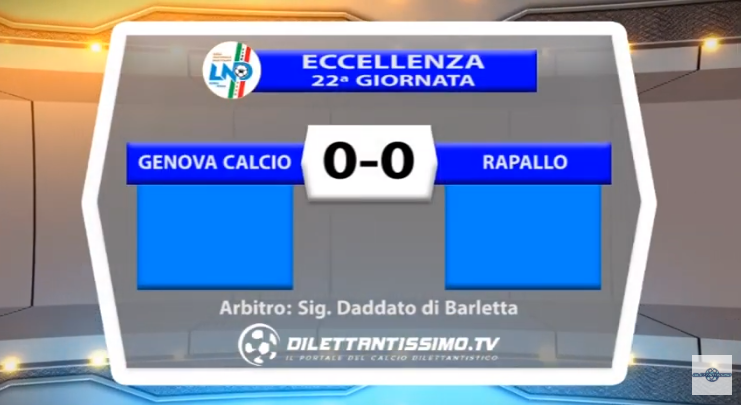 VIDEO – Eccellenza: Il servizio di Genova Calcio-Rapallo 0-0