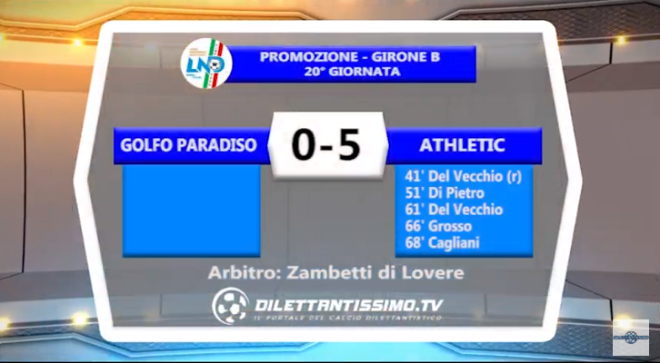 VIDEO – Promo B: Il servizio di Golfo Paradiso-Athletic Club 0-5