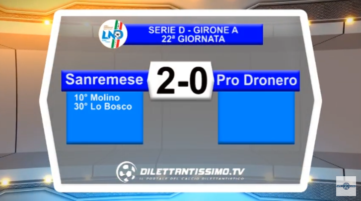 VIDEO – Serie D: Il servizio di Sanremese-Pro Dronero 2-0