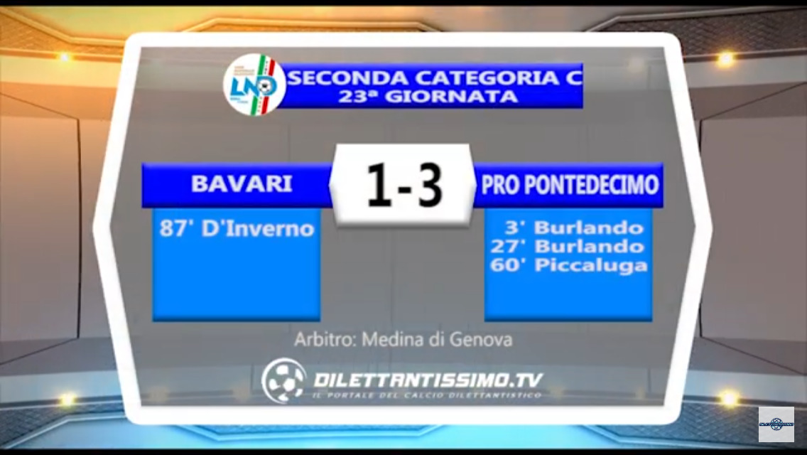 VIDEO BAVARI – PRO PONTEDECIMO 1-3. highlights + Interviste