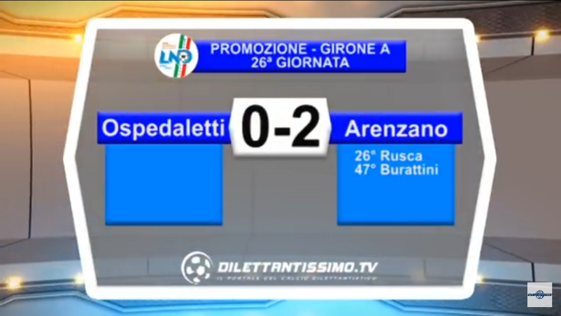 VIDEO: OSPEDALETTI-ARENZANO 0-2