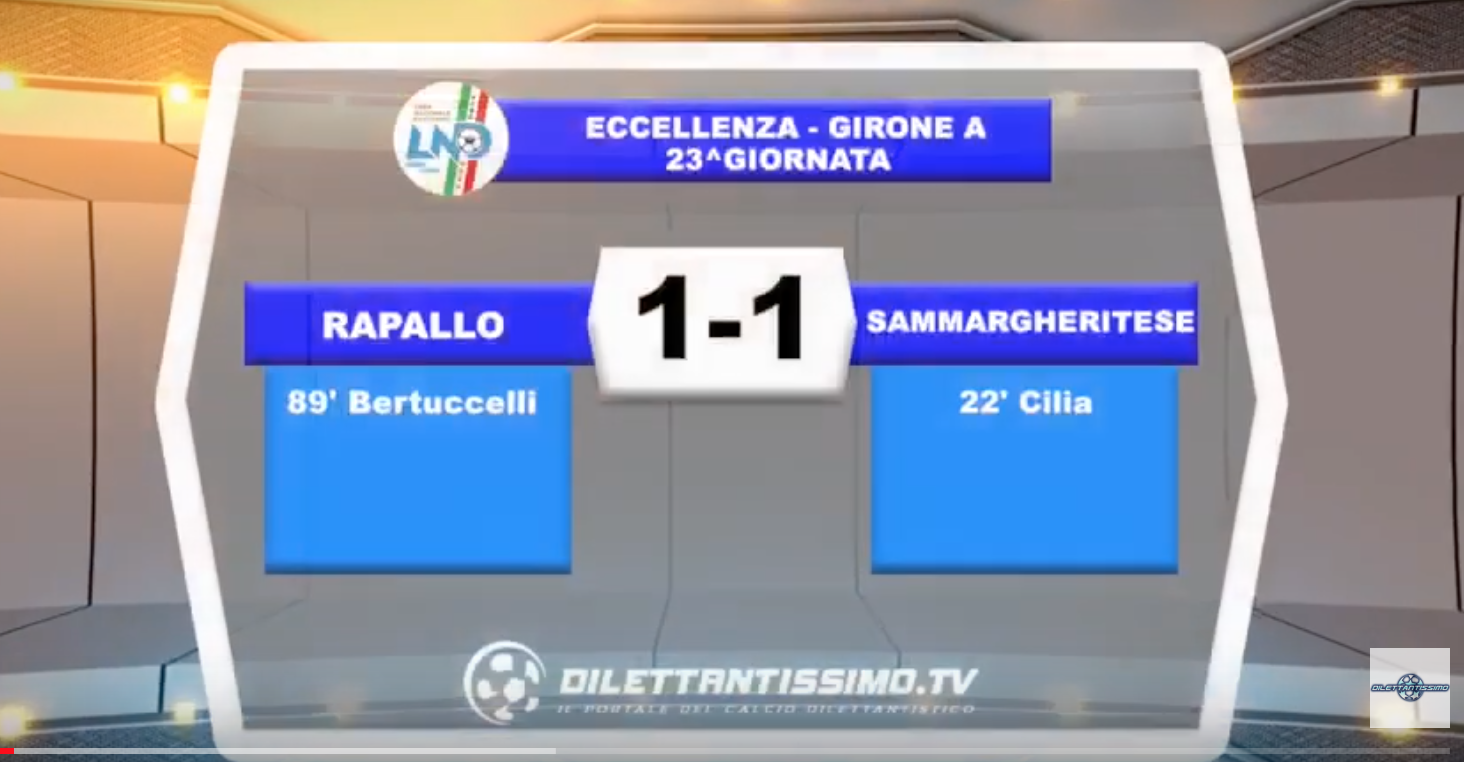 VIDEO – Eccellenza: il servizio di Rapallo-Sammargheritese 1-1