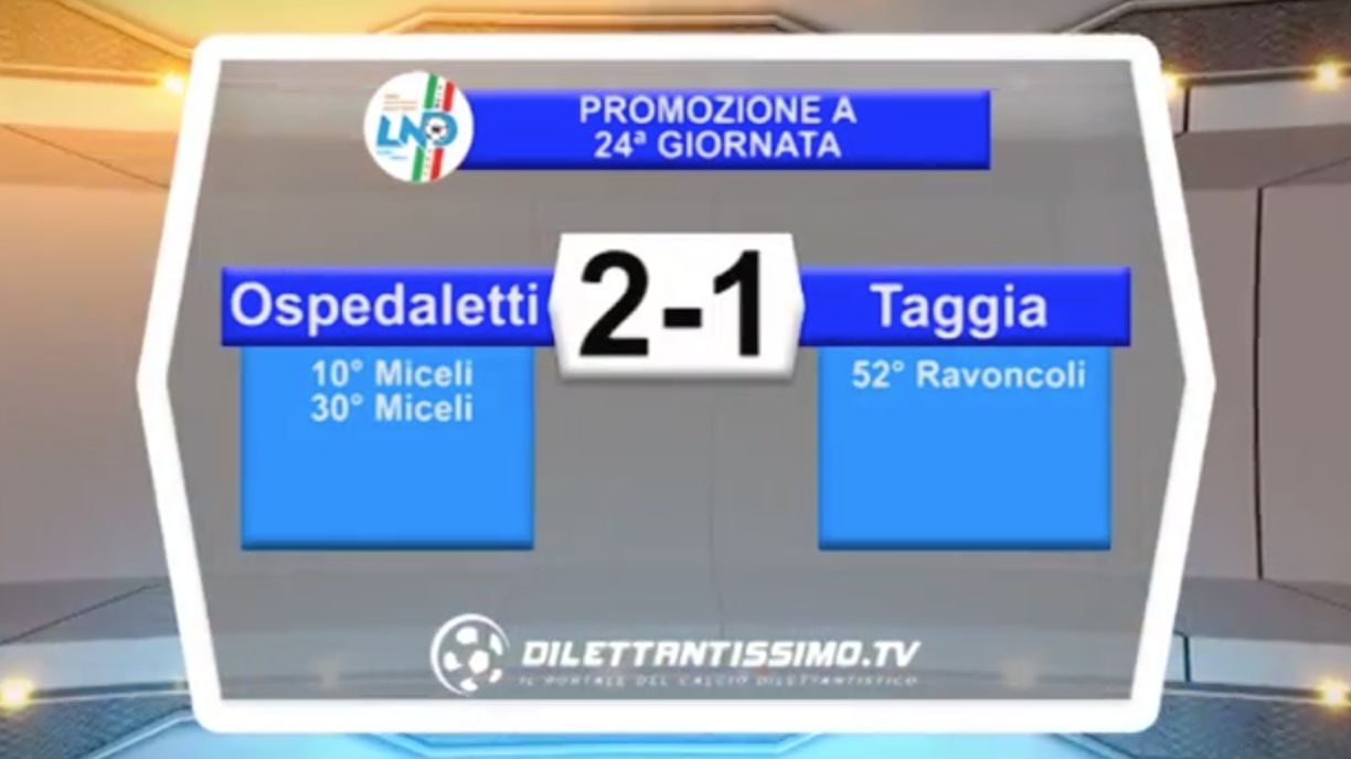 VIDEO – Promo A: il servizio di OSPEDALETTI-TAGGIA 2-1