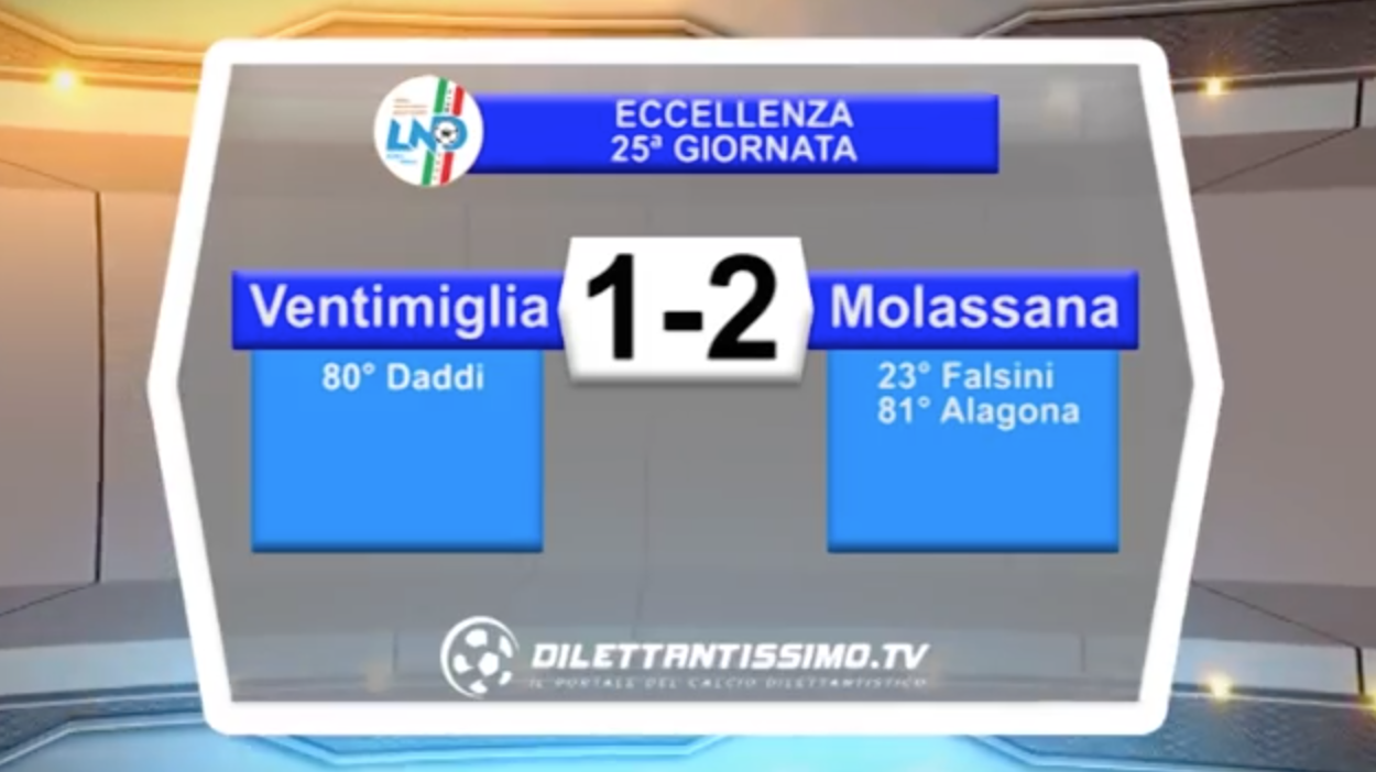 VIDEO – VENTIMIGLIA-MOLASSANA 1-2