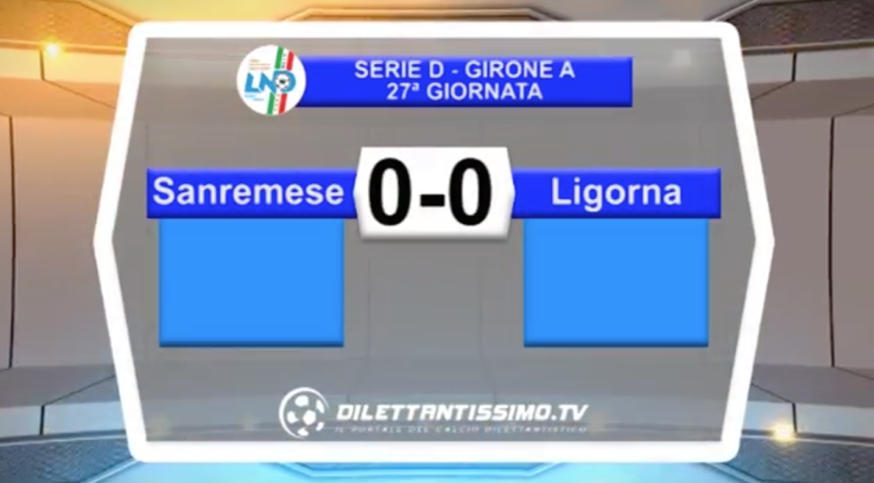 VIDEO – SANREMESE-LIGORNA 0-0: il servizio