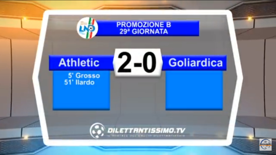 VIDEO: ATHLETIC- GOLIARDICA 2-0. Highlights + Intervista + Festa promozione