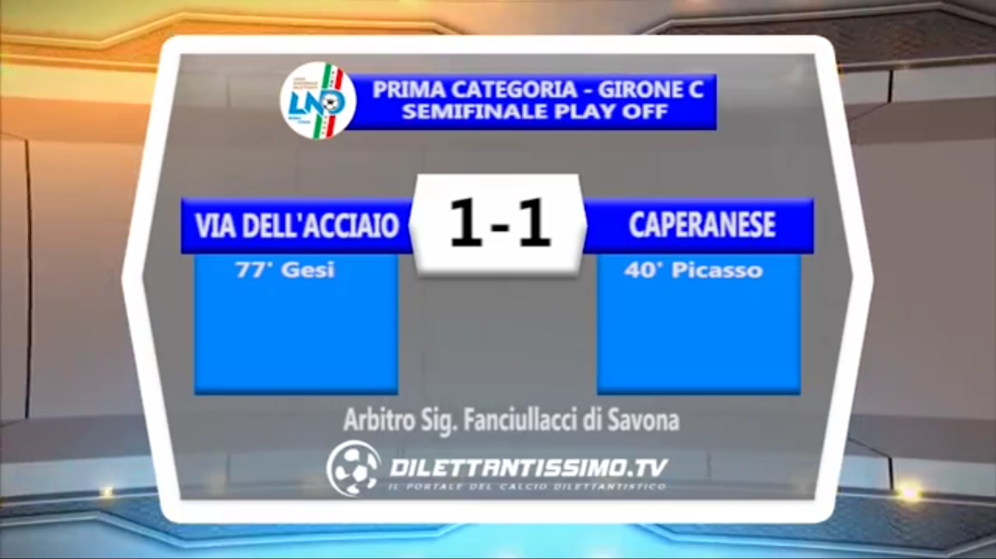 VIDEO: VIA DELL’ACCIAIO-CAPERANESE 1-1 Highlights + Interviste