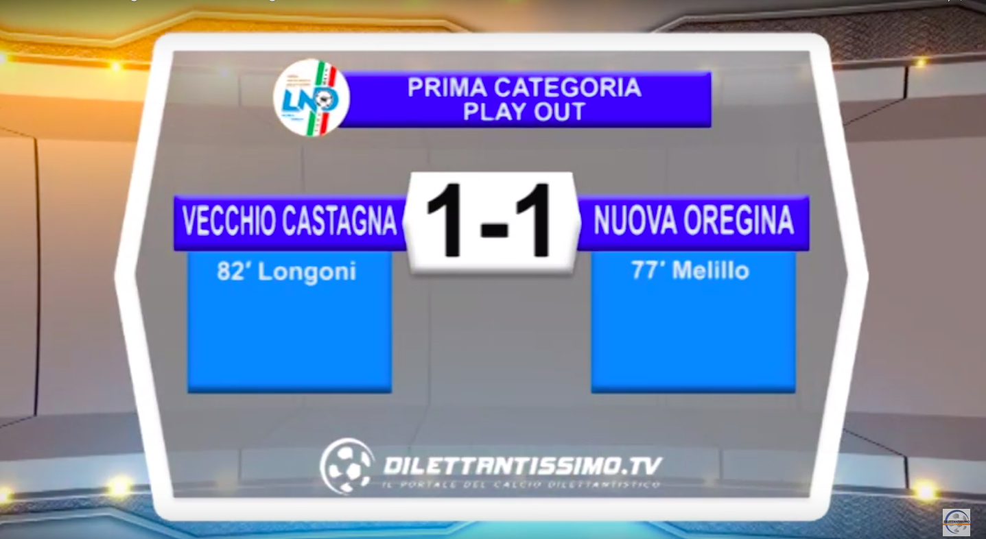 VIDEO: VECCHIO CASTAGNA – NUOVA OREGINA 1-1. Highlights + Interviste