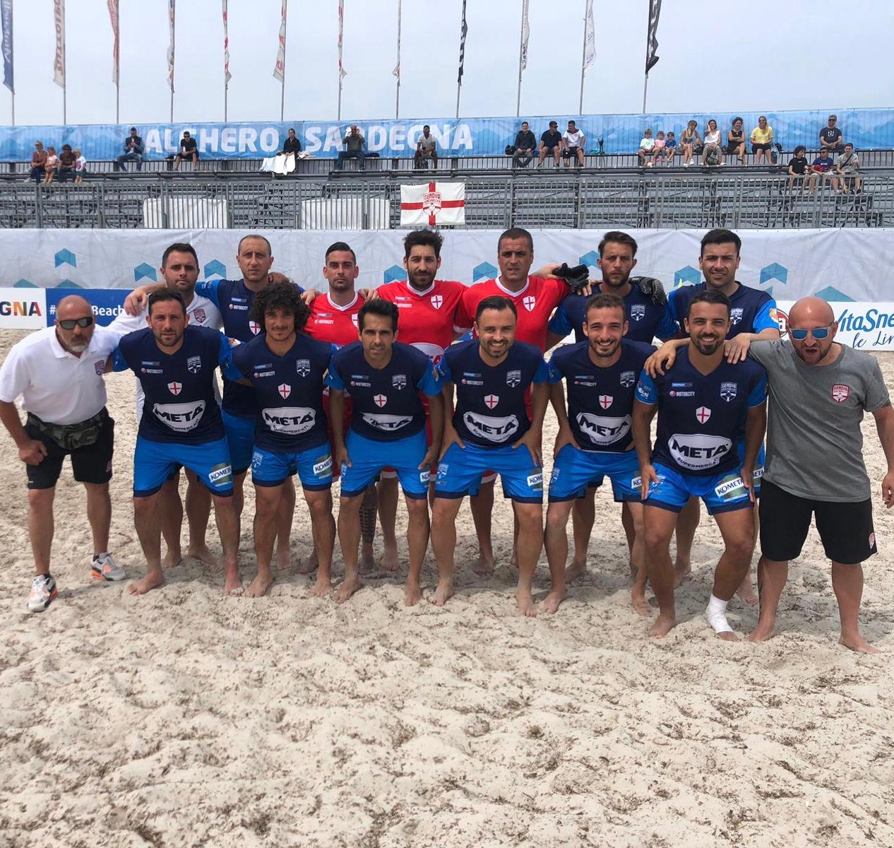 Genova Beach Soccer da urlo: fra le prime 10 della Coppa Italia