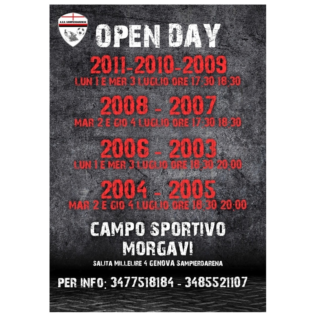 SAMPIERDARENESE: open day