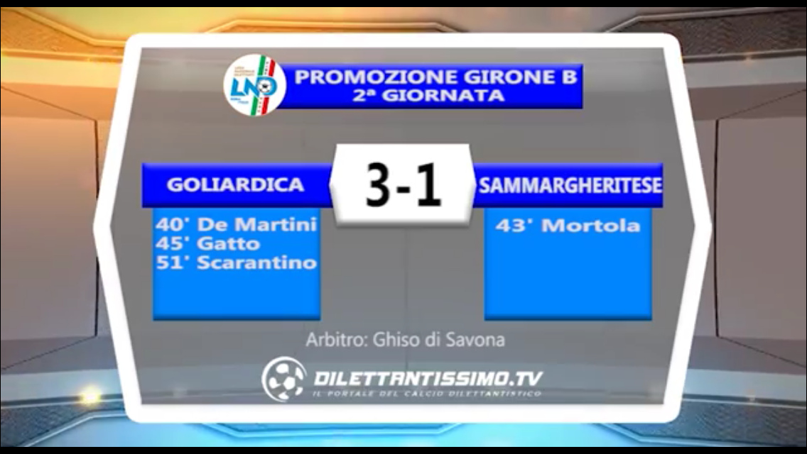 VIDEO: GOLIARDICA-SAMMARGHERITESE 3-1 Highlights +Interviste