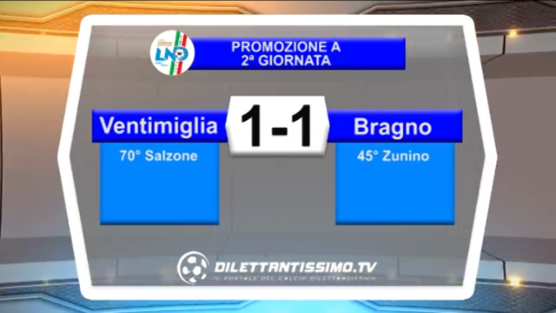 Video: VENTIMIGLIA- BRAGNO 1-1 Highlights