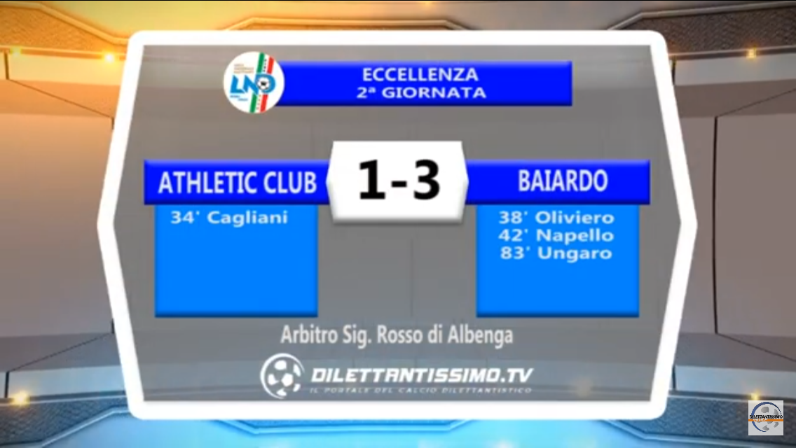 Video ATHLETIC- BAIARDO 1-3 Highlights e interviste