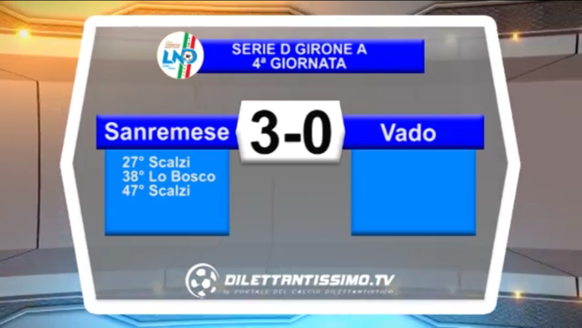 Video: SANREMESE – VADO 3-0 Highlights