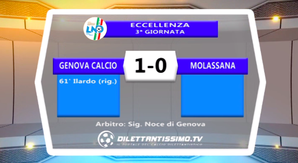 Video: GENOVA CALCIO – MOLASSANA 1-0 + Interviste