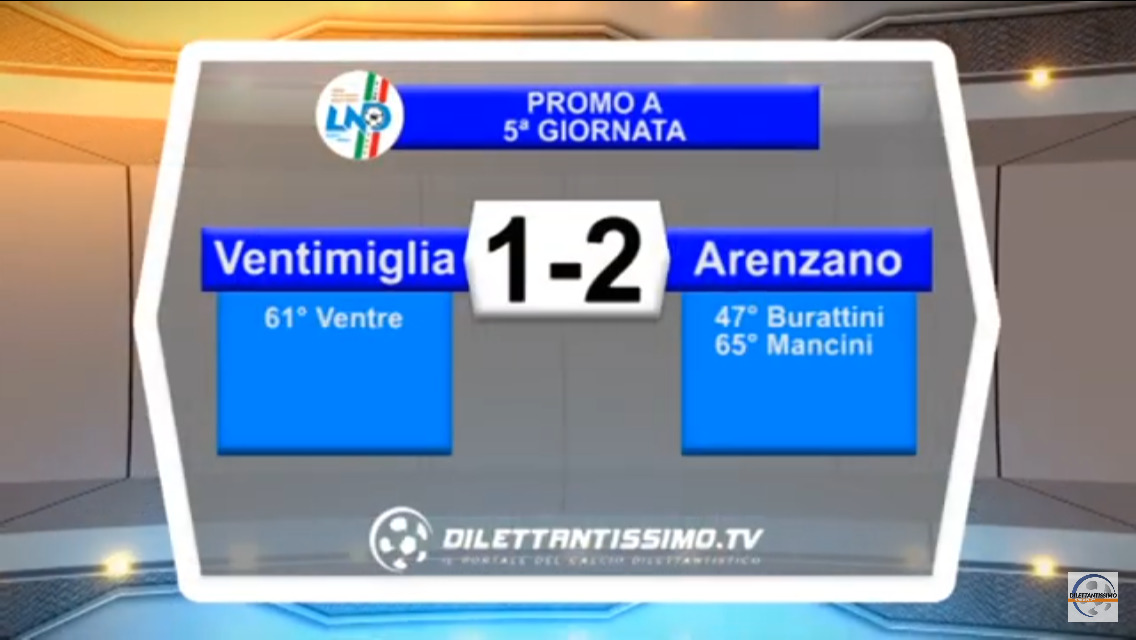 Video: VENTIMIGLIA – ARENZANO 1-2. Highlights
