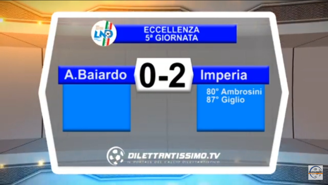 Video: A.BAIARDO – IMPERIA 0-2. Highlights + Interviste: Lupo, Baldi, Boggian