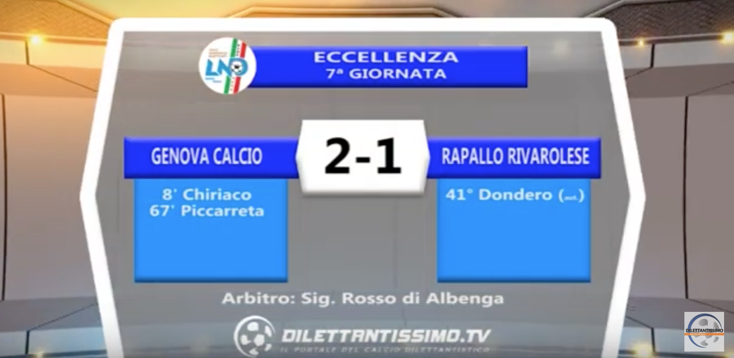 VIDEO – GENOVA CALCIO-RAPALLO RIVAROLESE 2-1: le immagini del match e le interviste