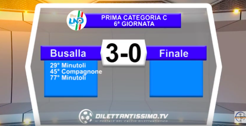 VIDEO – BUSALLA-FINALE 3-0: le immagini del match