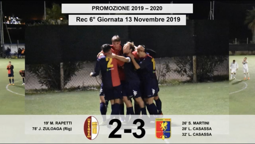 PROMOZIONE A – VELOCE – DIANESE & GOLFO 2-3: Highlights del recupero della 6ª giornata