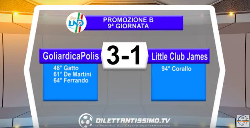 GOLIARDICAPOLIS – LITTLE Club James 3-1: Highlights della partita + interviste